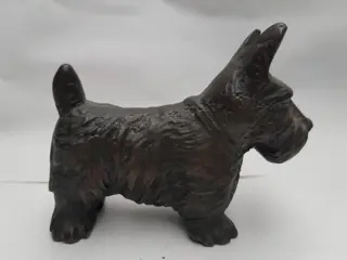 Vintage brass terrier sculpture - dog