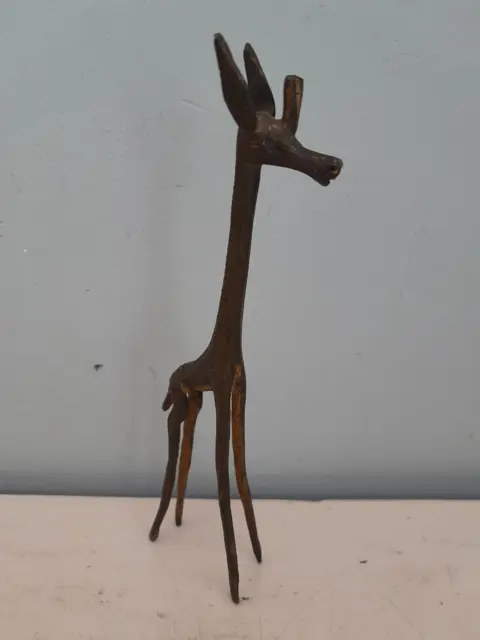 Vintage messing Giraffe beeldje