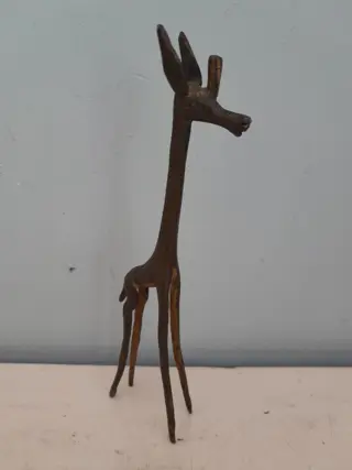 Vintage messing Giraffe beeldje