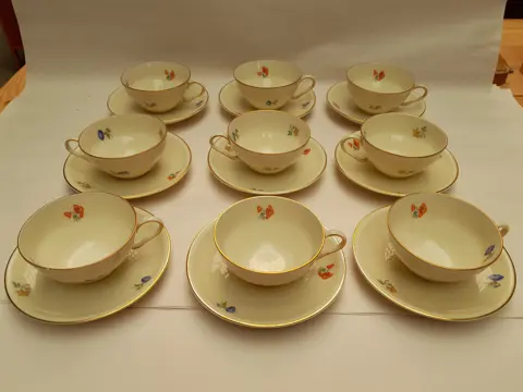 set van 9 kop en schotels Thomas Ivory Bavaria