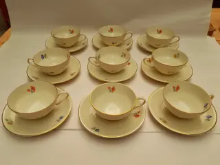 set van 9 kop en schotels Thomas Ivory Bavaria