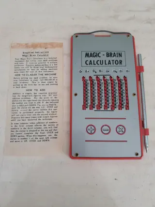 1950 Vintage Japan - Magic Brain Calculator Gadget, Geek Office Tool