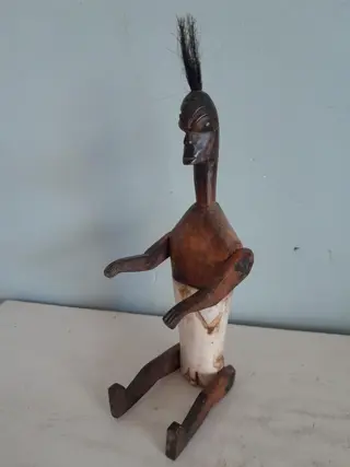 Vintage Lombok wood & bone doll - Indonesia