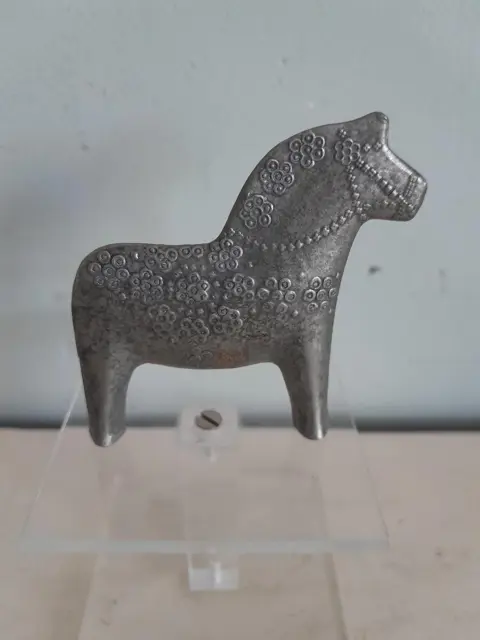 Vintage small Norwegian pewter Dala Horse figure