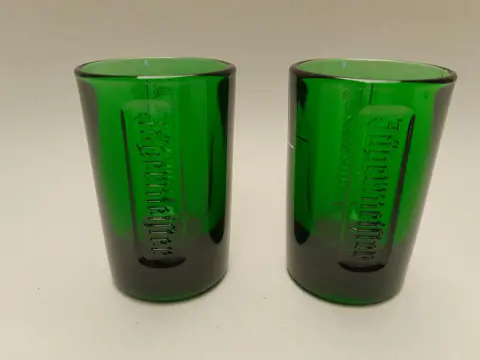 Jagermeister Jager Groen Shotglaasjes reliëflogo - set van 2