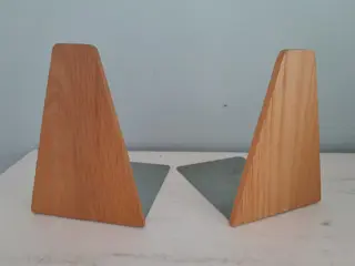 set van 2 teak boekensteunen - Denemarken