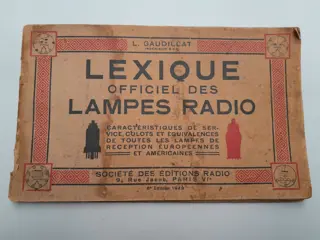 Lexique Officiel des lampes Radios 1949