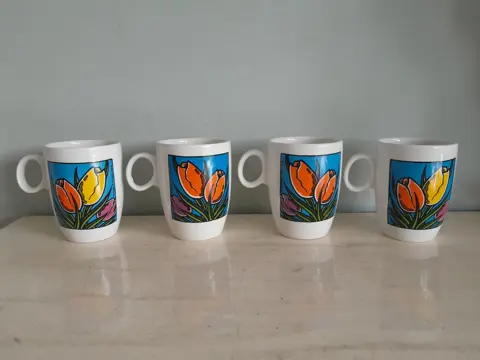 Henk Schiffmacher tulpen koffie bekers - set van 4