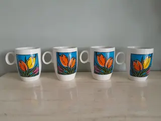 Henk Schiffmacher tulpen koffie bekers - set van 4