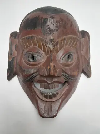 Handgesneden houten masker - Indonesië
