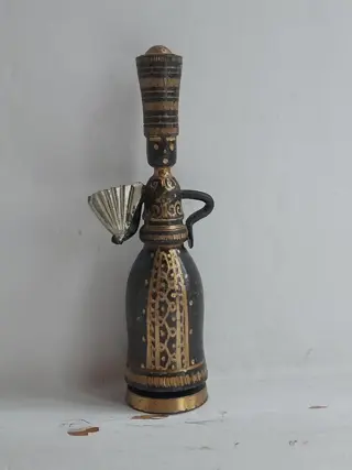 Vintage Hans Teppich beeldje - Judaica Bijbels bronzen beeldje - Israel - Sheba