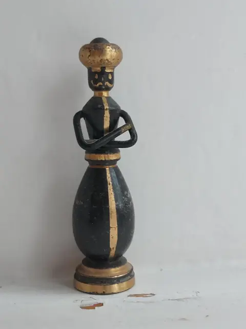 Vintage Hans Teppich beeldje - Judaica Bijbels bronzen beeldje - Israel - Abraham