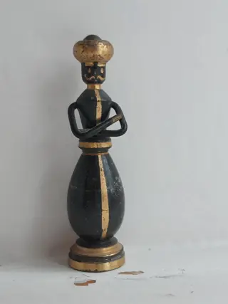 Vintage Hans Teppich beeldje - Judaica Bijbels bronzen beeldje - Israel - Abraham