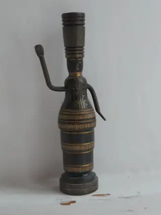 Vintage Hans Teppich beeldje - Judaica Bijbels bronzen beeldje - Israel - Bathsheba