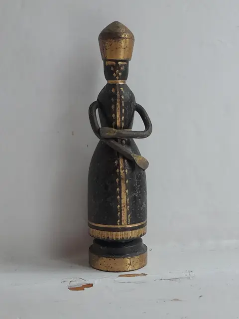 Vintage Hans Teppich beeldje - Judaica Bijbels bronzen beeldje - Israel - Boaz