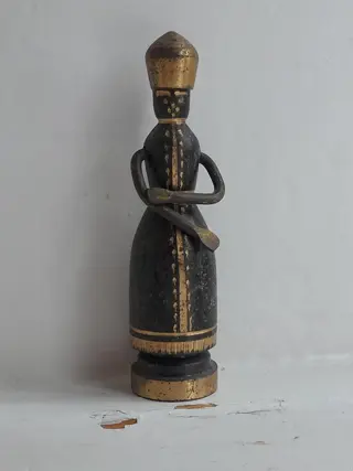 Vintage Hans Teppich beeldje - Judaica Bijbels bronzen beeldje - Israel - Boaz