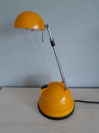 Vintage gele telescoop tafellamp Bureaulamp jaren 80 90 retro