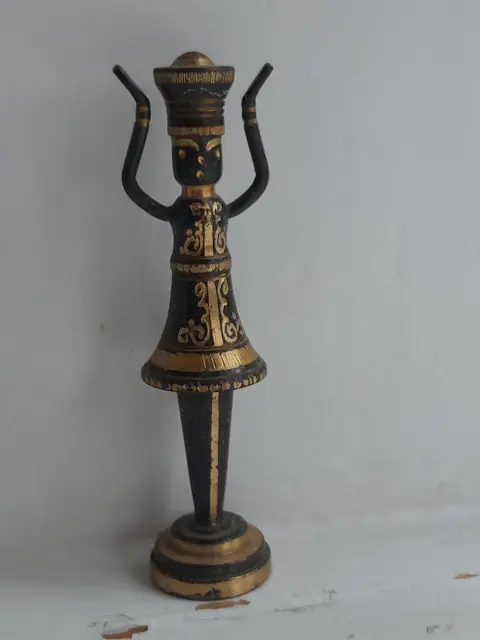 Vintage Hans Teppich beeldje - Judaica Bijbels bronzen beeldje - Israel - Semada