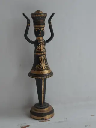 Vintage Hans Teppich beeldje - Judaica Bijbels bronzen beeldje - Israel - Semada