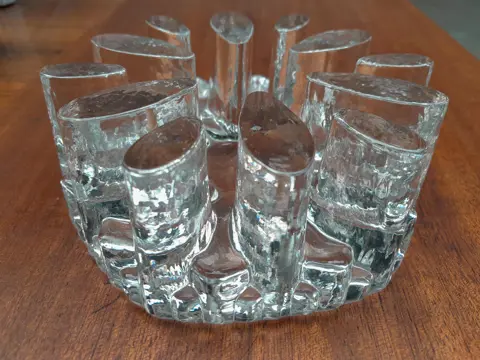 Vintage Glasdesign Georgeshutter Art glazen theelichthouder