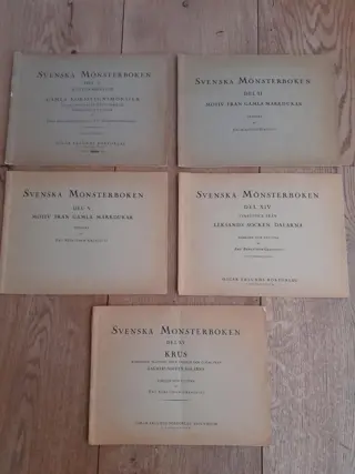 Svenska mönsterboken I II V XIV XV - Emy Bergström Granquist - set van 5