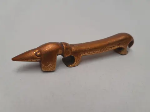Vintage brass bottle opener dachshund - Walter Bosse