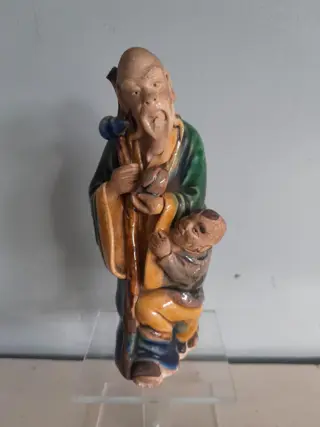 Antiek Chinese Mud Men beeld figuur mudman