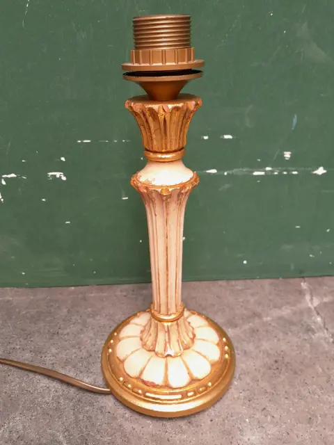 Vintage Florentine wooden lamp base - Italy