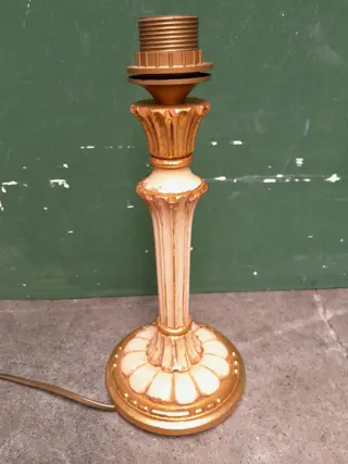 Vintage Florentine wooden lamp base - Italy