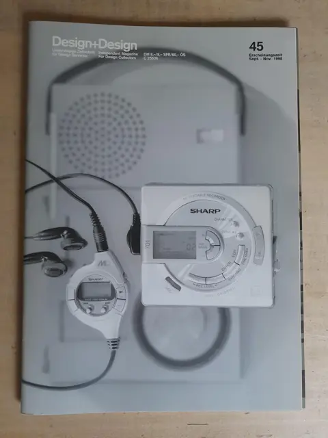 Design+Design 45 magazine -  Sharp minidisc - Braun - design collectors - 90s