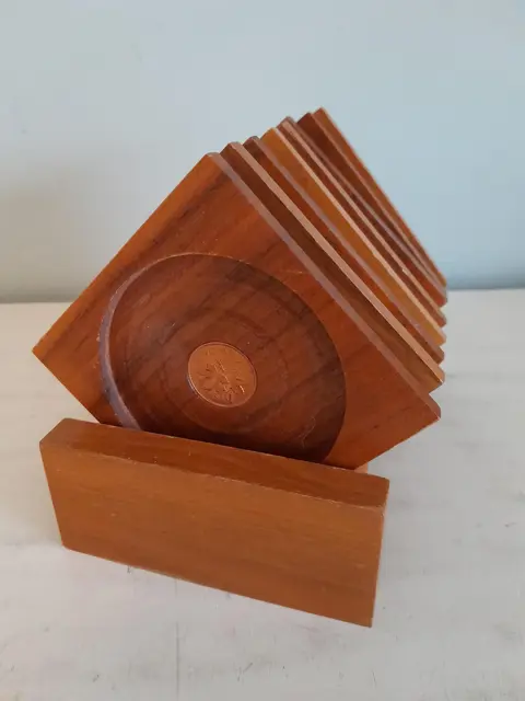 Vintage Canada 1966 Penny Drink Coaster Set - Vintage Barware