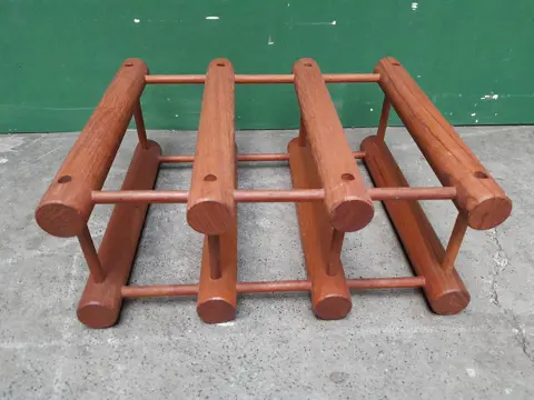 Vintage Nissen wijnrek - Langaa Danmark- Teak - Mid Century