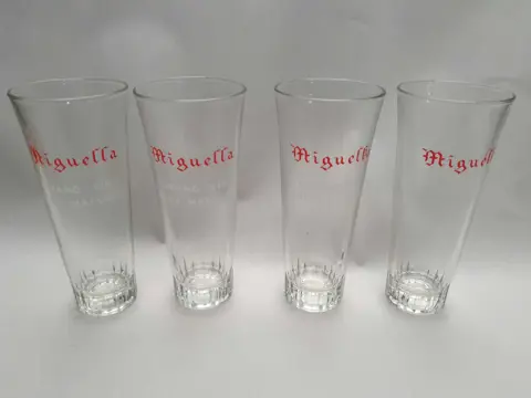 set van 4 vintage Franse wijnglazen - Miguella grand vin doux naturel