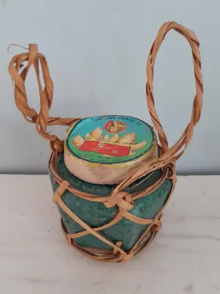 antieke groene gemberpot met deksel - Tung Chun Canning Co - Hong Kong