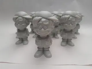 Lot of 13 School Kid Boys Figures Small Plastic Gray Boy Cute Figure Toy Collect