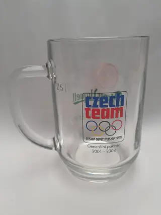 Beer glass Pilsener Urquell - Olympic Czech Team 2001-2004