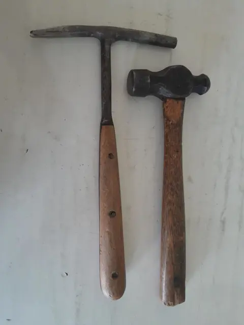 oude hamers - solid cast steel - set van 2