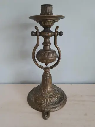 antieke bronzen scheepskandelaar - wandkandelaar - kandelaar