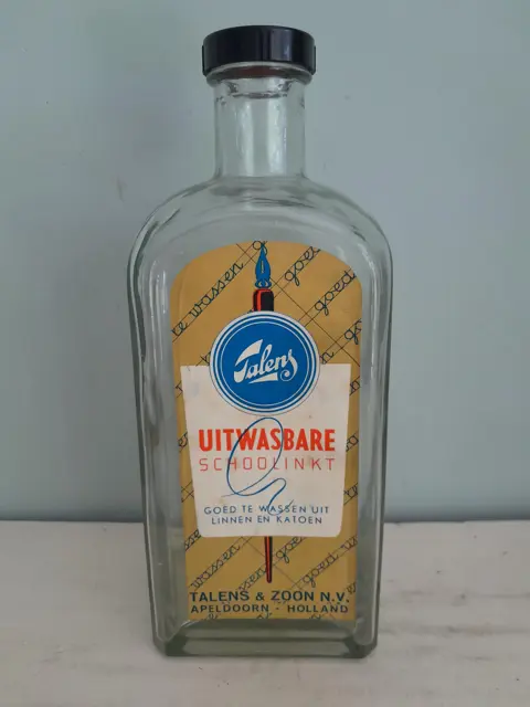 Vintage fles Talens inkt - schoolinkt - 1 liter