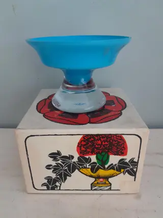 Ingrid Hutte glas - kleine blauwe schaal - Ingridbana - Duitsland