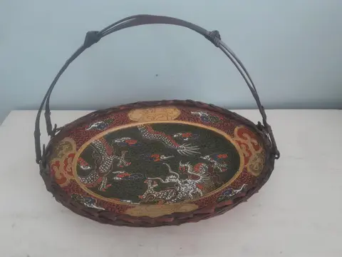 Satsuma schaal met draak - porselein - Japan