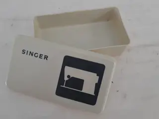 Vintage hard plastic box Singer Sewing machine accessory box