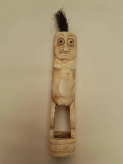 Antique Ancestor Fetish figure Doll Hair Carving Indonesian