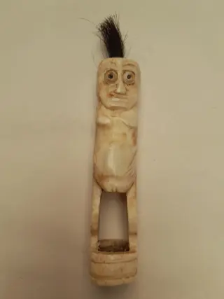 Antique Ancestor Fetish figure Doll Hair Carving Indonesian
