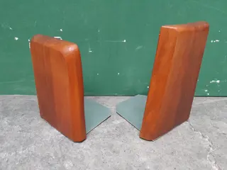 Vintage set van 2 Mid Century Deens design teak boekensteunen