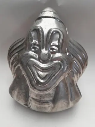 Vintage bakblik clown - bakvorm - keuken decoratie