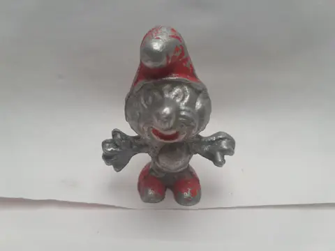 vintage pewter smurf