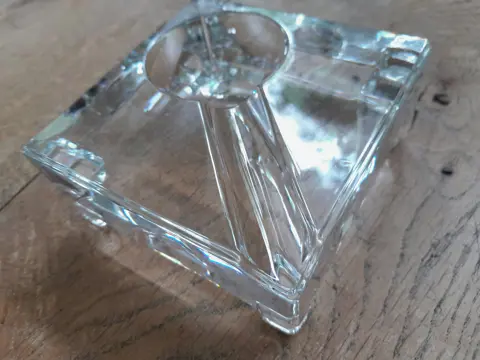 Vintage glazen asbak voor sigaar of pijp - mancave