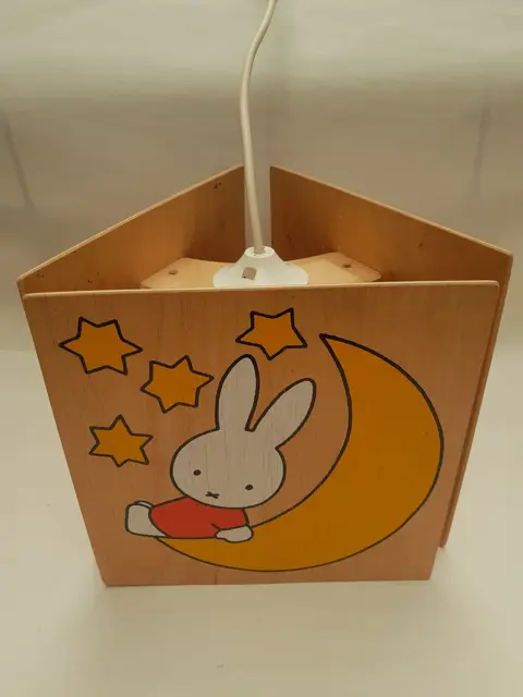 Vintage houten Nijntje hanglamp 1980