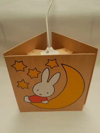 Vintage houten Nijntje hanglamp 1980